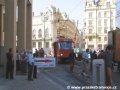 Předkolaudace přeložky tramvajové tratě na náměstí Republiky pracovním vozem T3 ev.č.5521. | 13.9.2006