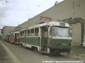 Vyřazený zkušební vůz T3 ev.č.5530 čeká v Ústředních dílnách na likvidaci. | 20.5.1997