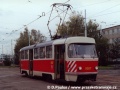Manipulační vůz T3 vozovny Vokovice ev.č.5557 v areálu Opravny tramvají. | 9.11.2001