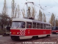 Manipulační vůz T3 vozovny Vokovice ev.č.5557 v areálu Opravny tramvají. | 9.11.2001