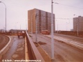 Kolejový brus T3 ev.č.5571 v Makovského ulici u budoucí zastávky Slánská | 21.10.1988