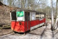 Bývalý vlečný vůz DP Praha ev.č.815 v areálu skanzenu Solvayovy lomy.| 5.4.2015