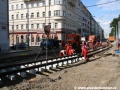 Ukládání kolejového pole na železobetonových pražcích v prostoru u křižovatky Moráň | 4.9.2010]