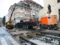 Zřizování další části tramvajového tělesa systémem W-tram v ulici Na Slupi | 27.9.2010