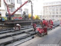 Vylévání betonu pod tramvajové koleje systému W-tram. | 22.2.2012