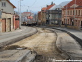 Postupně odfrézované spodní vrstvy tramvajové tratě pro zřízení konstrukce systému W-tram. | 1.4.2012